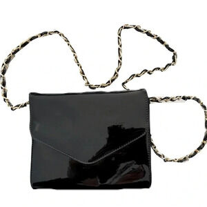 Vintage Cabrelli/ Black/ Faux leather/  Cross body bag/ Made in Canada
